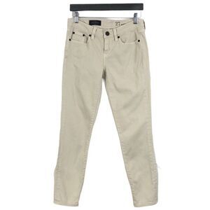 J. Crew Womens Size 27 Toothpick Ankle Ecru Jeans